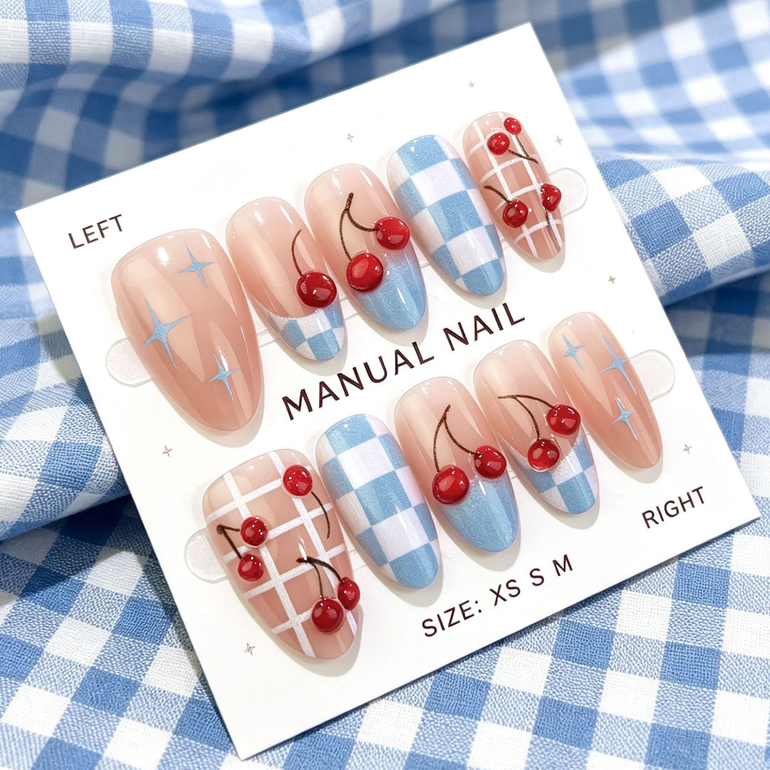 Cherry Blossom Themed Press-On Nail Set
