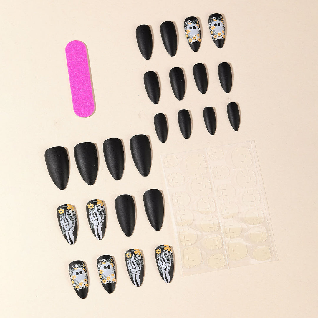 Artistic Skeleton-Themed Nail Art Kalsten