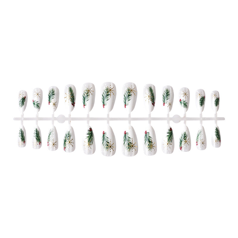 Festive Botanical Press-On Nail Art Kalsten