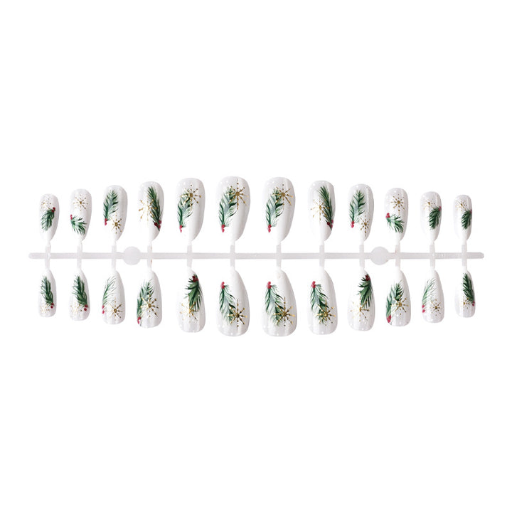 Festive Botanical Press-On Nail Art Kalsten