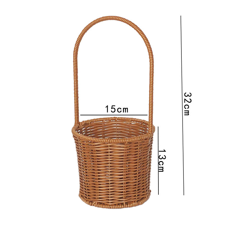 Handcrafted Wicker Storage Basket with Handle Kalsten