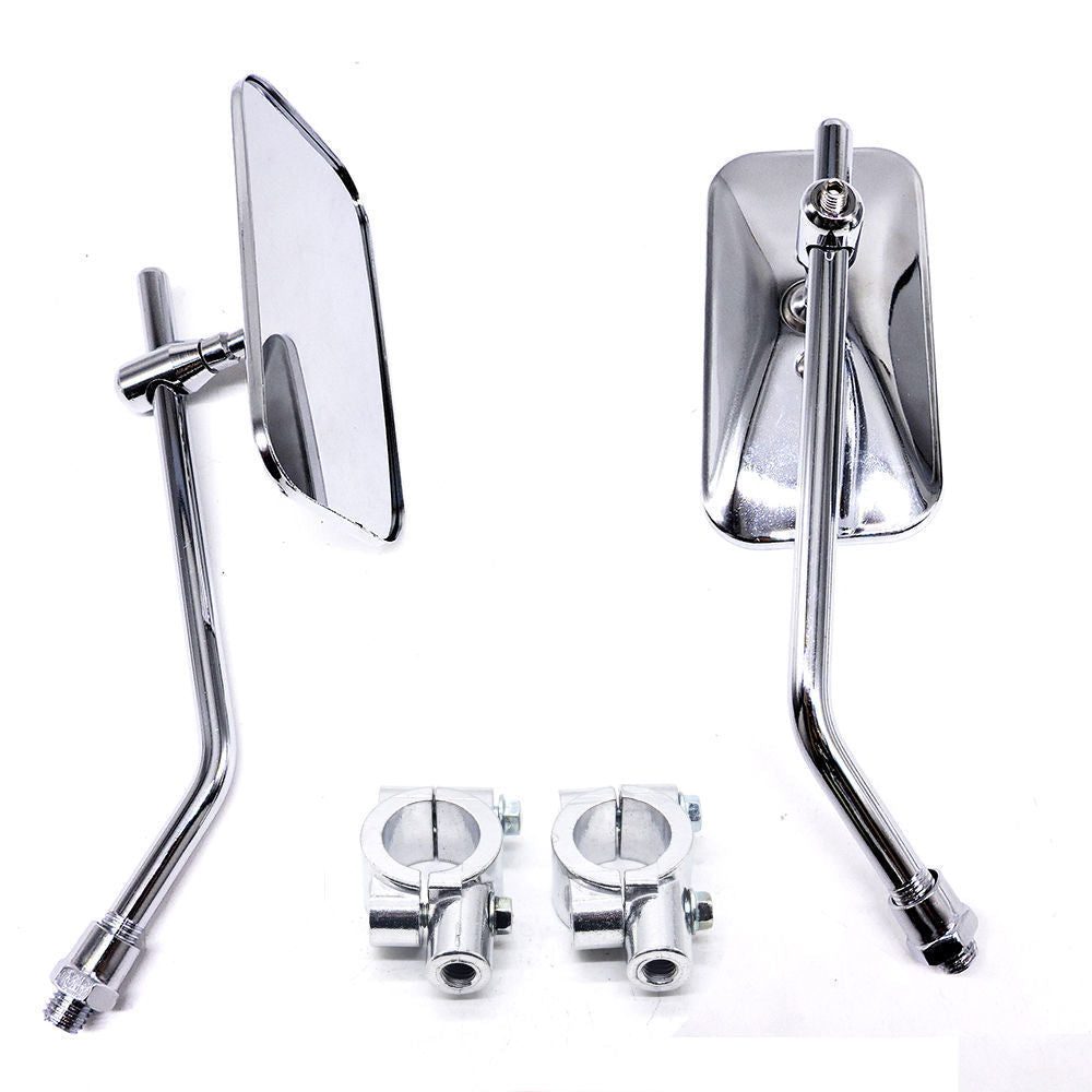 adjustable chrome motorcycle handlebar rearview mirrors with universal clamp mounts Kalsten