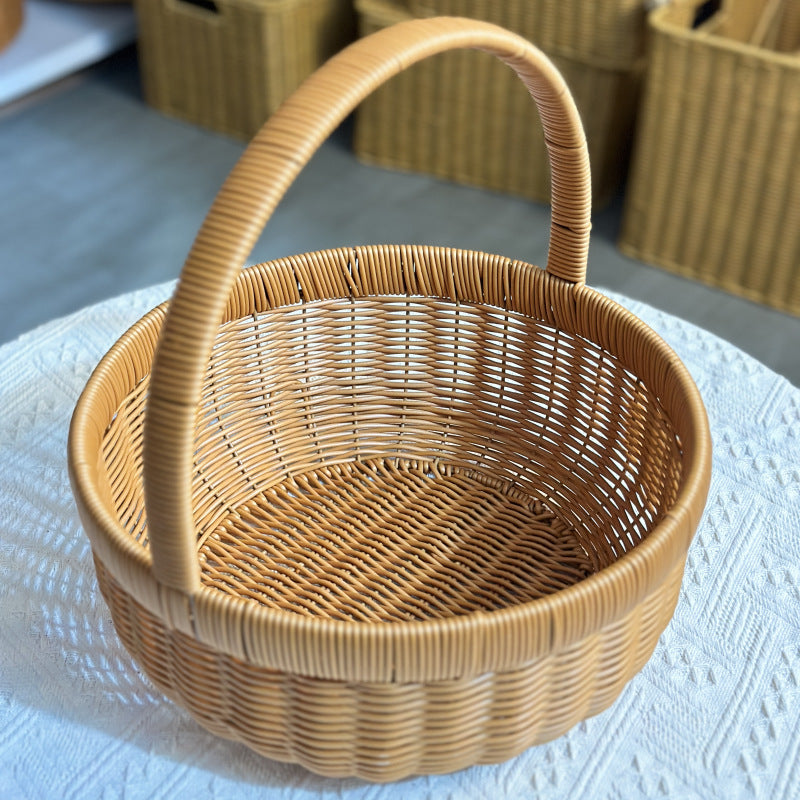 Decorative Round Woven Serving Tray Kalsten