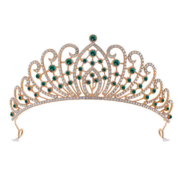 Ladies Elegant Rhinestone Tiara with Floral Details Kalsten
