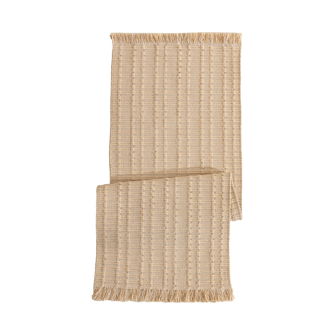 Coarse woven scarf made of cotton-linen with fringes Kalsten