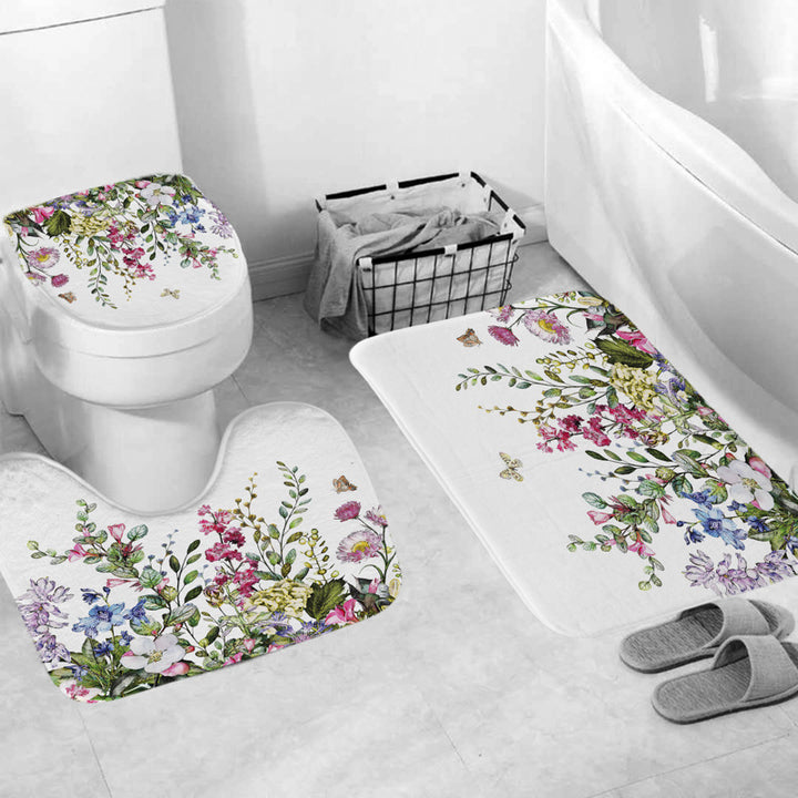 Leafy Botanical Themed Bathroom Ensemble Kalsten