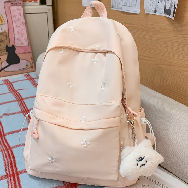 Embroidered Multi-Compartment Backpack