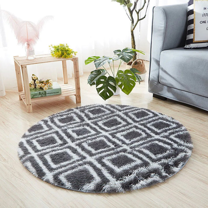 Plush Circular Area Rug Kalsten