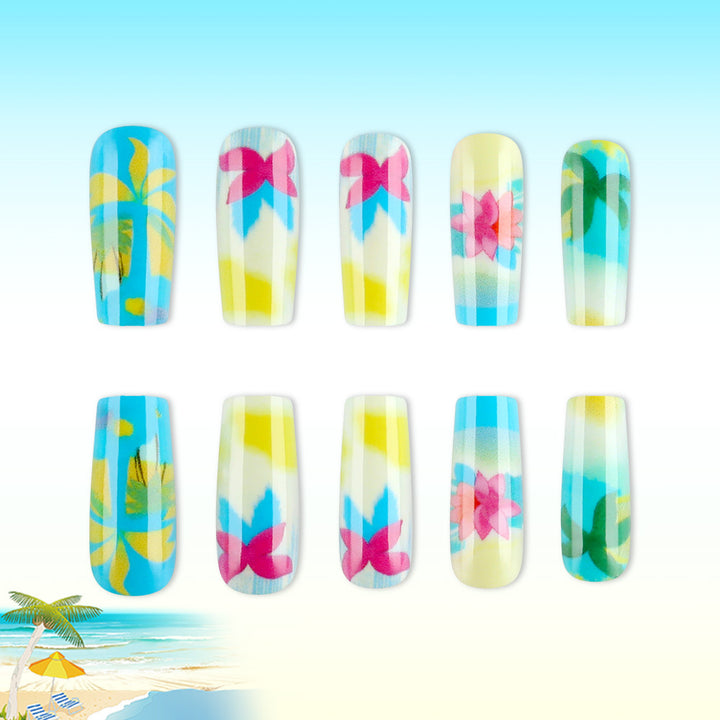 Artistic Tropical Paradise Nail Art Kalsten