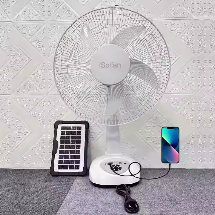 Ladies Solar-Powered Stand Fan with Smart Control and Multiple Speed Modes Kalsten