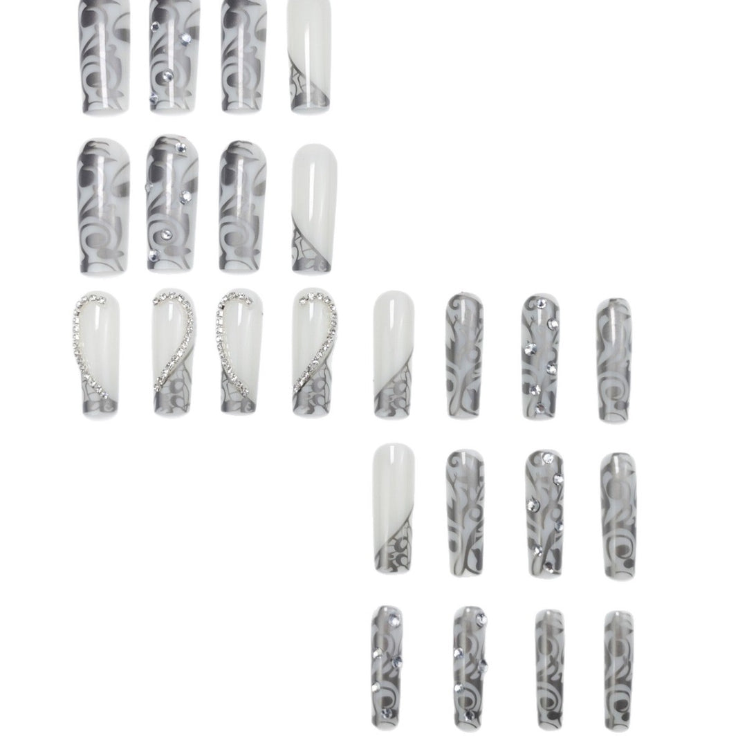 Rhinestone & Elegant Design Press-On Nails Kalsten