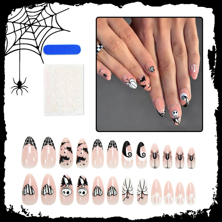 Halloween Artificial Nail Set with Playful-Spooky Designs Kalsten