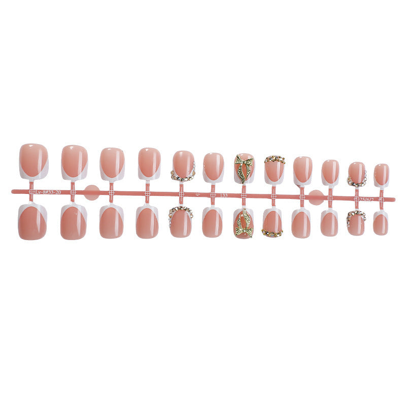 Artificial nail set with elegant glitter and flower decorations Kalsten