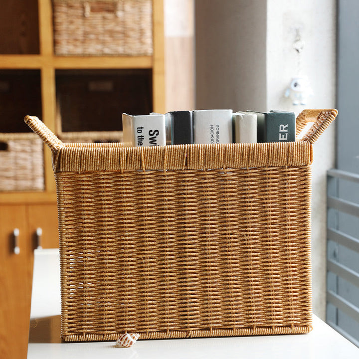 Handcrafted Woven Storage Cube with Ergonomic Handles Kalsten
