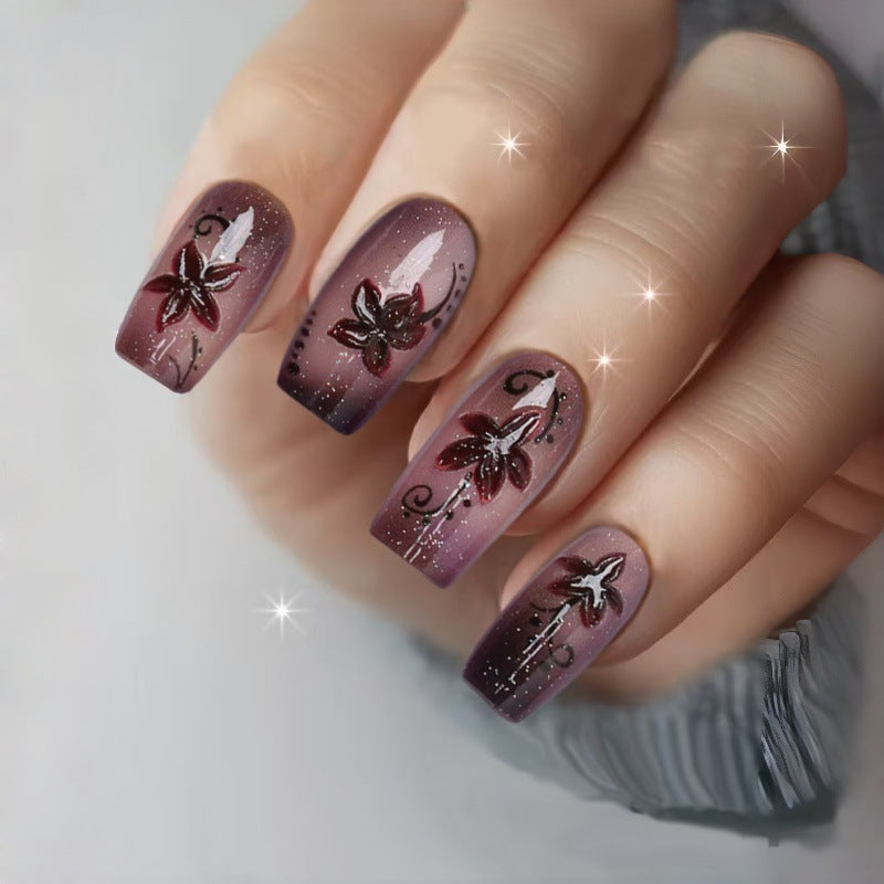 Artificial nails with floral accents Kalsten