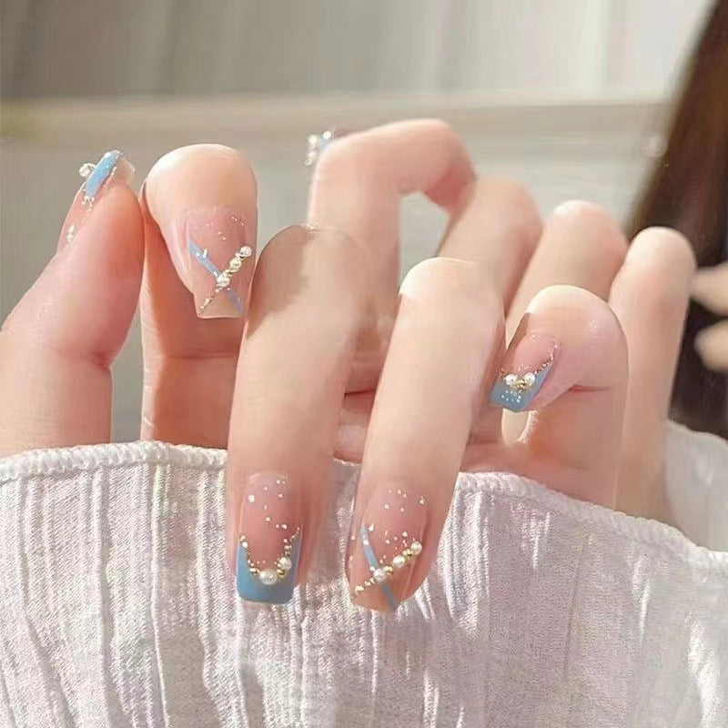 Sparkling Rhinestone Press-On Nail Set Kalsten