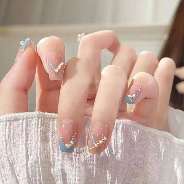 Sparkling Rhinestone Press-On Nail Set Kalsten
