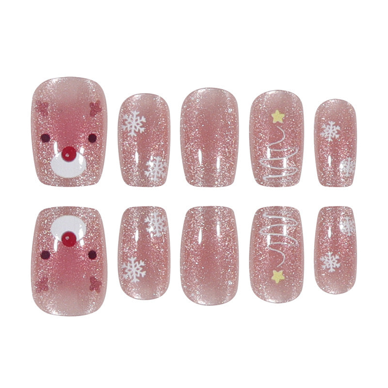 Glittery Holiday-Themed Press-On Nails Kalsten