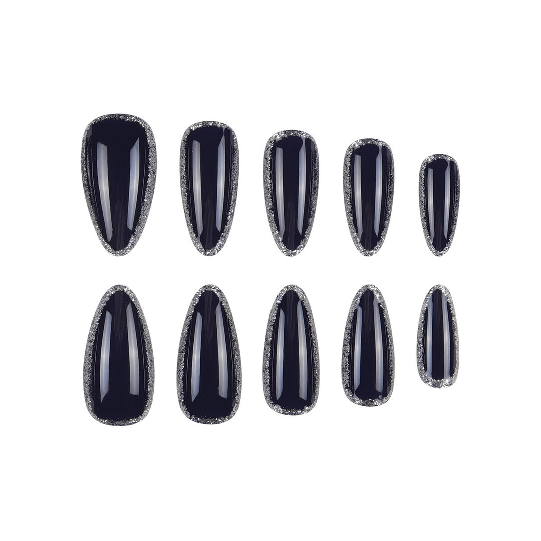 Elegant Stiletto Press-On Nails with Glitter Accent Kalsten