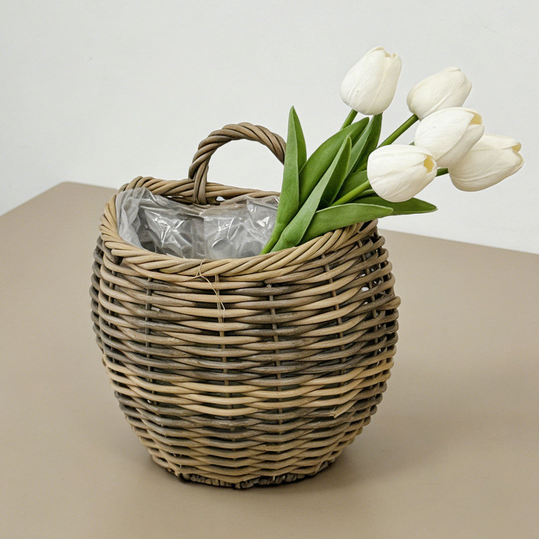 Decorative storage basket with handle Kalsten