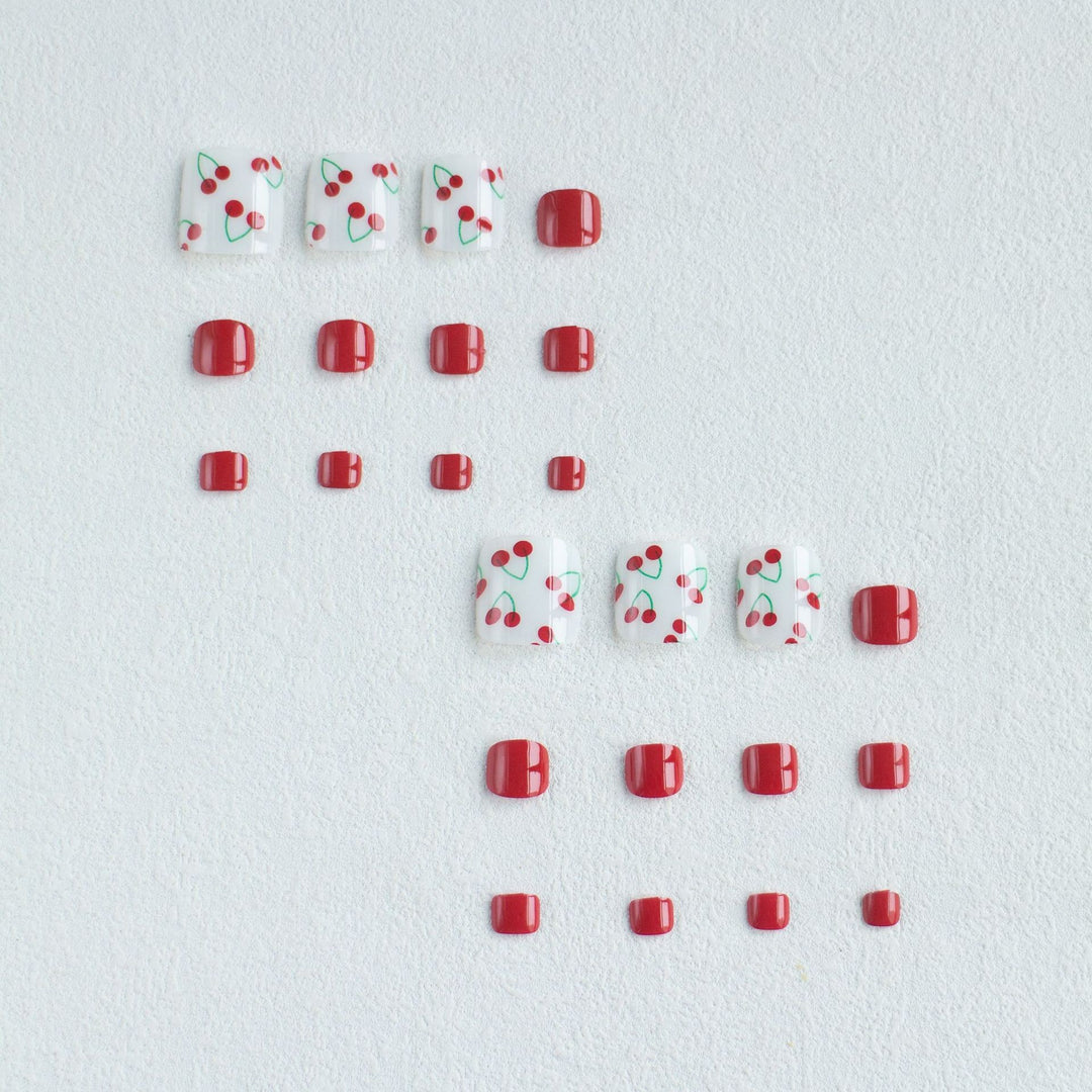 Creative Cherry-Themed Nail Art Kit