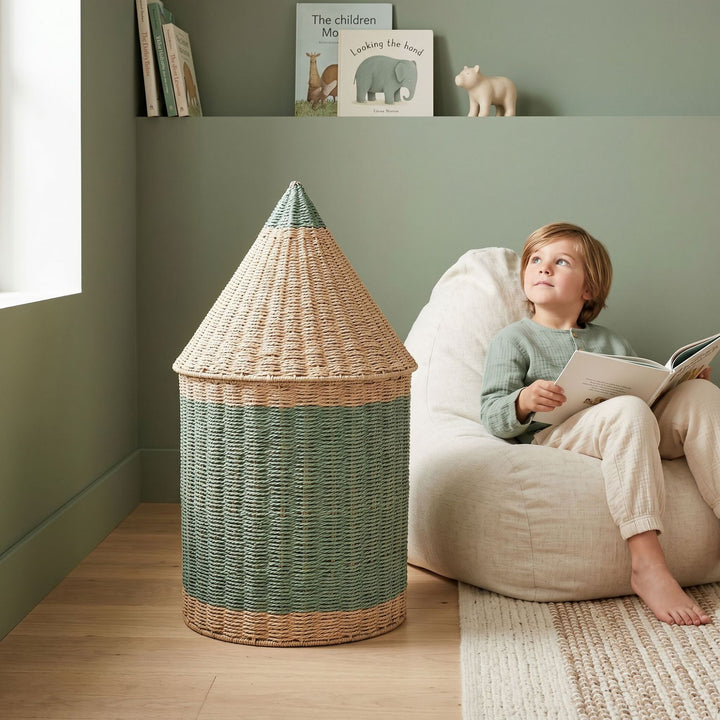 Storage basket with lid Kalsten