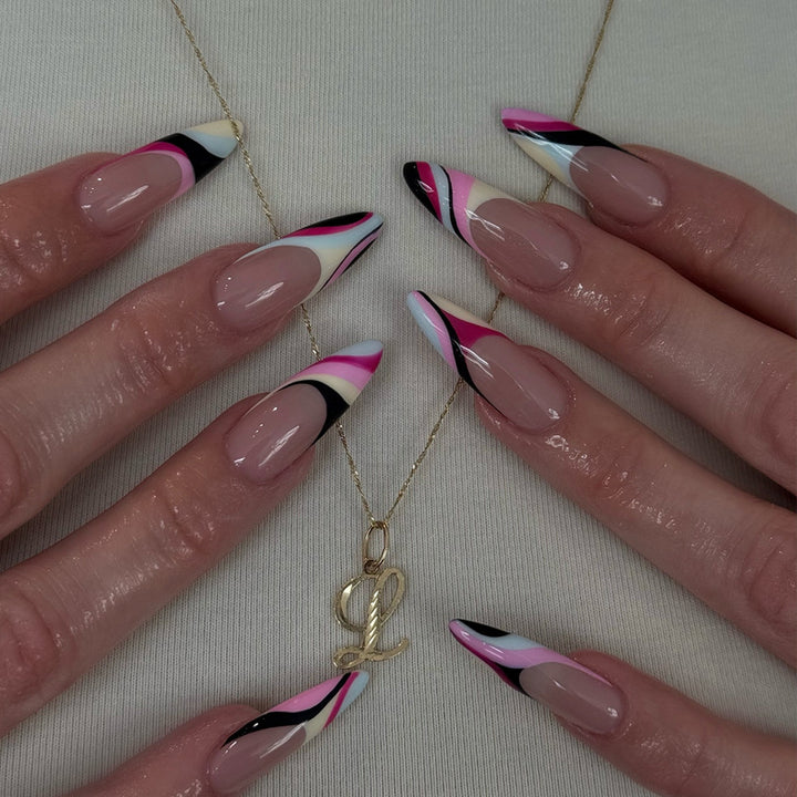 Artistic Long-Lasting Stiletto Press-On Nails Kalsten