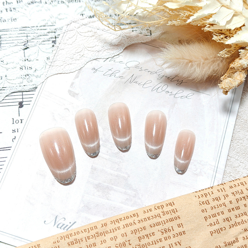 Artificial nails in elegant French manicure design Kalsten