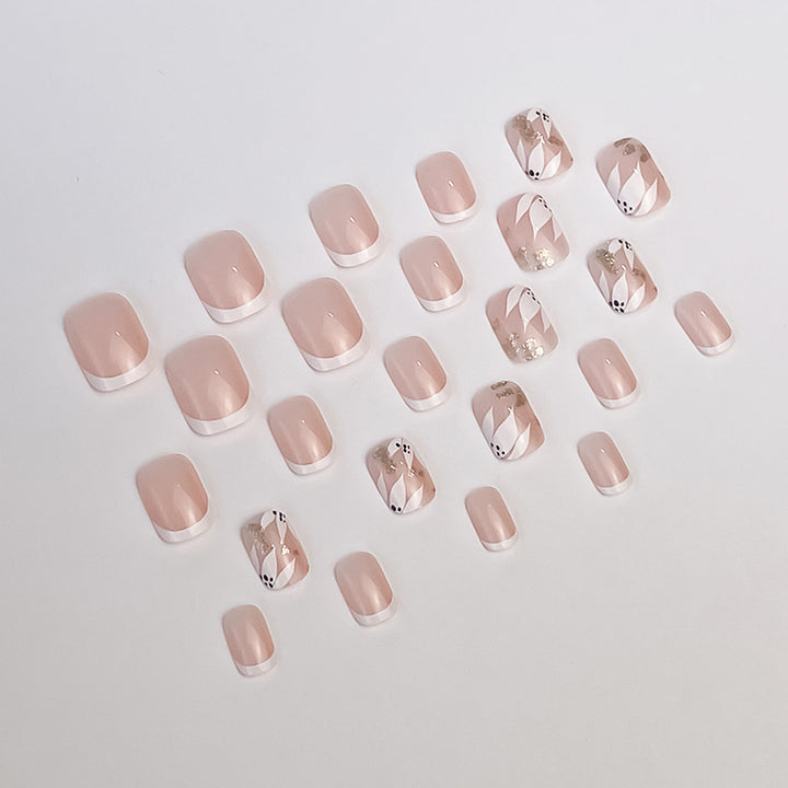 Elegant French Tip Decorative Nail Art