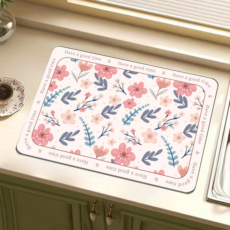 Inspirational Floral Floor Mat Kalsten