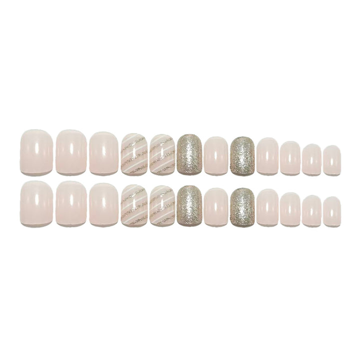 Glamorous artificial nails with glitter and ombre Kalsten