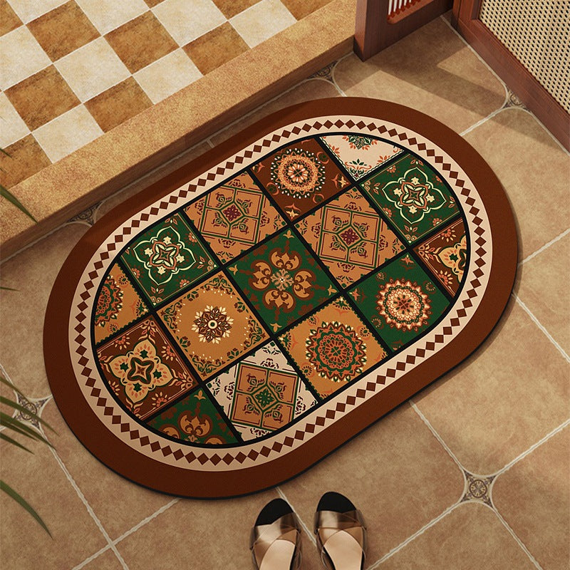 Decorative Mosaic Pattern Bath Mat