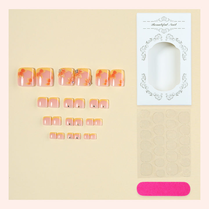 Floral Design Press-On Nail Art Set Kalsten