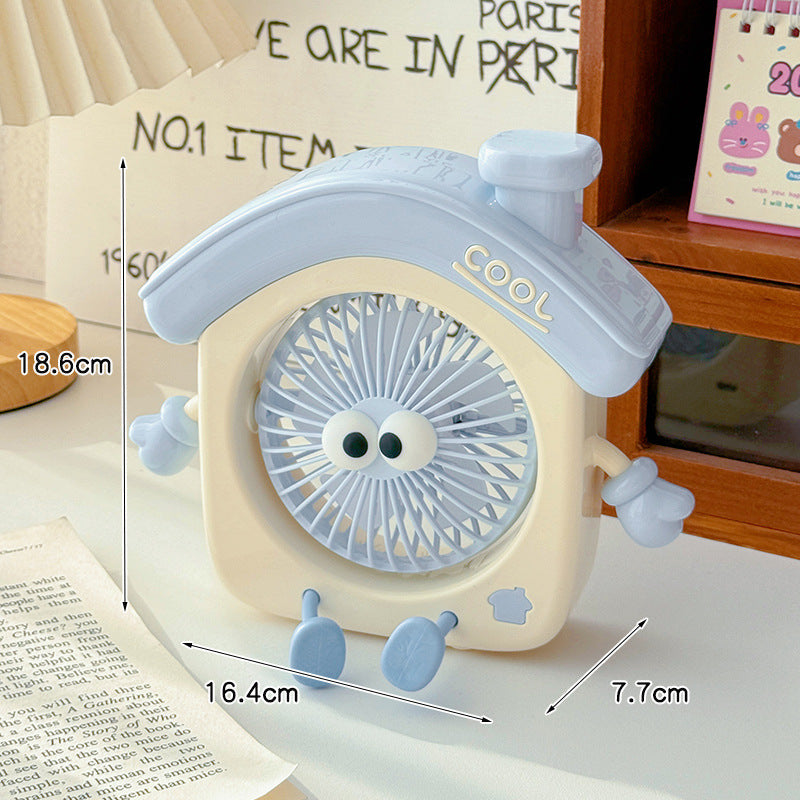 Ladies Portable Mini Table Fan with Cute Character Design Kalsten