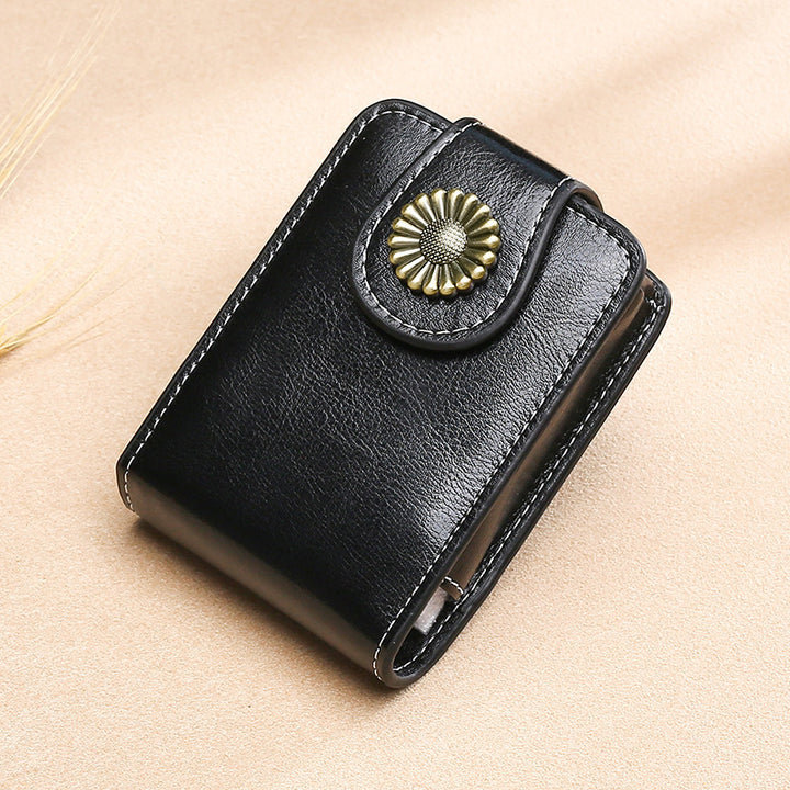 Vintage Leather Buttoned Coin Purse Kalsten