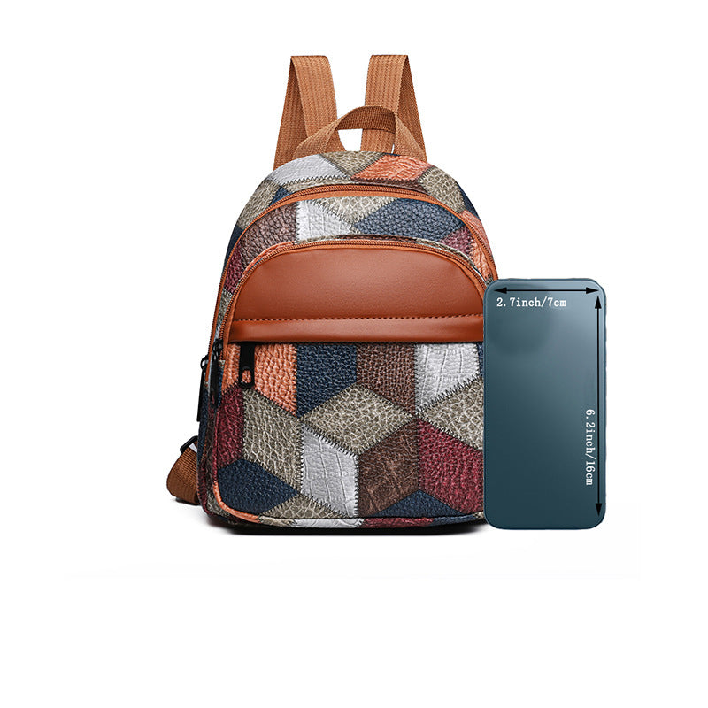 Geometric Patterned Fashion Backpack Kalsten