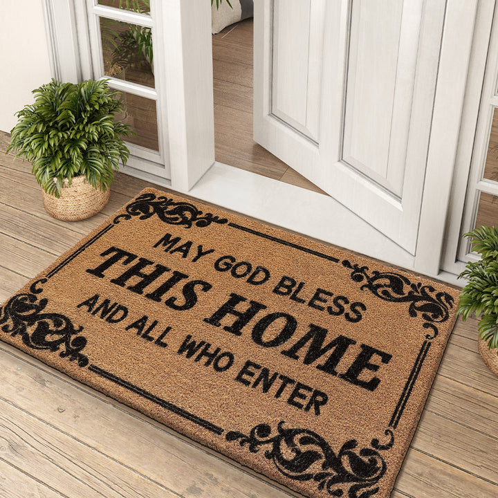 Unisex Leaf Pattern Entrance Mat Kalsten