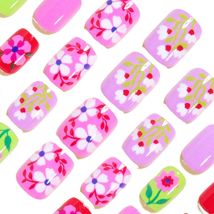Colorful Floral Nail Art Tips Kalsten