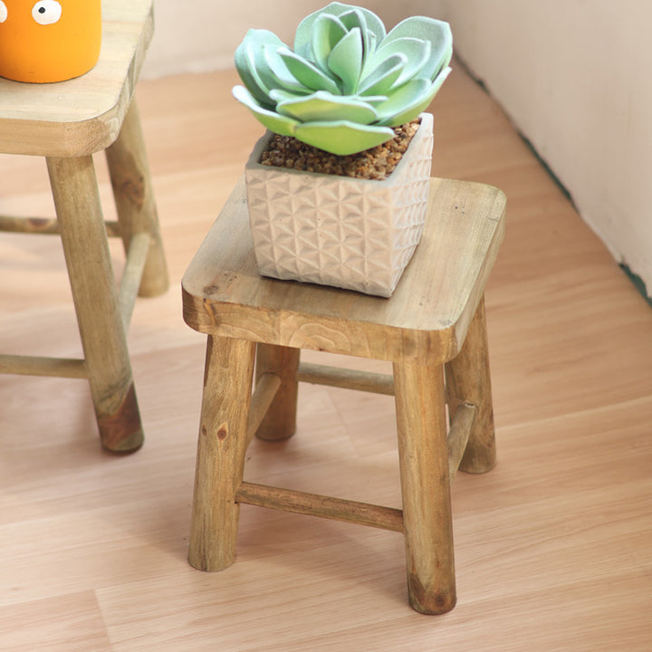 Handcrafted wooden stool Kalsten