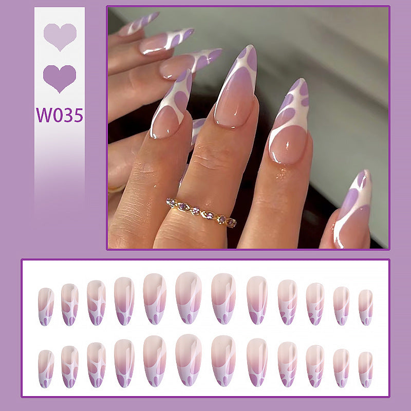 Artistic nail tips with elegant pattern Kalsten