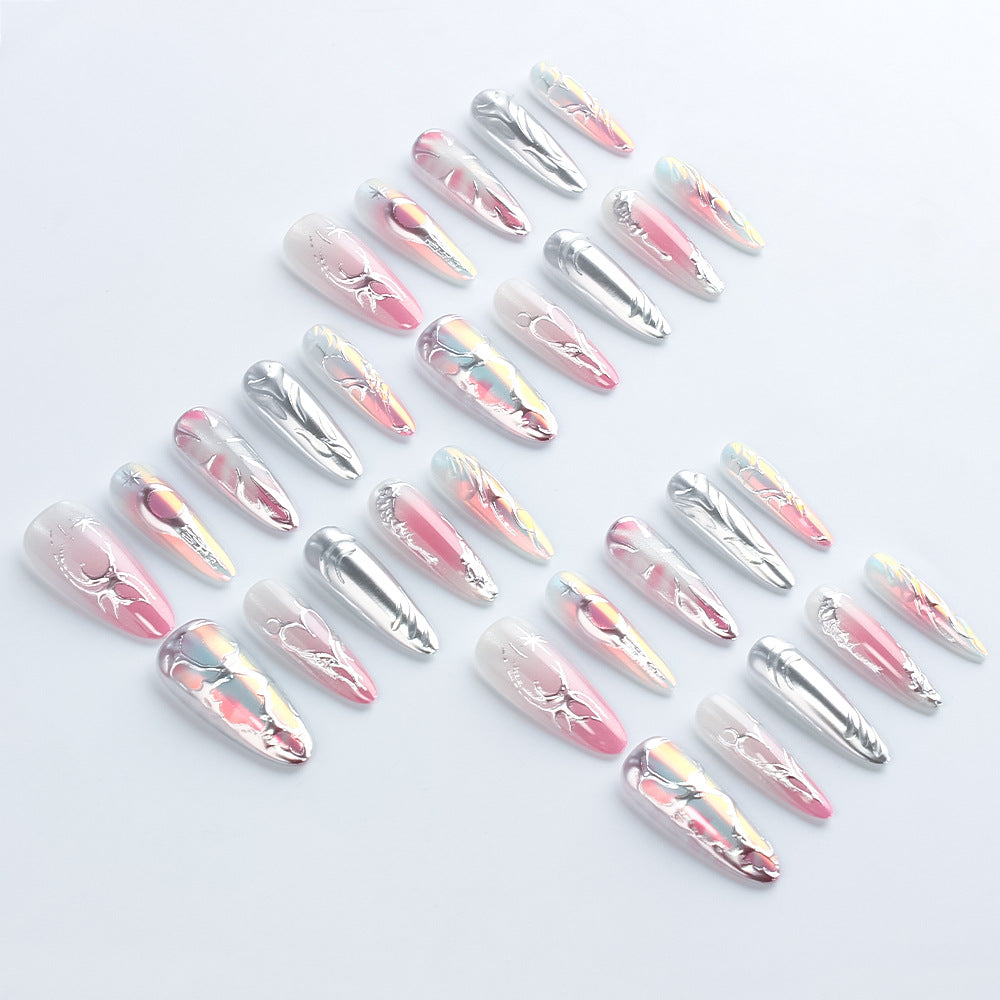 Artistic Metallic Nail Art Design Kalsten