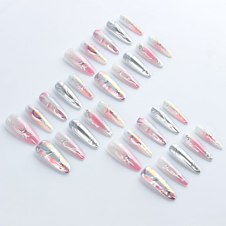 Artistic Metallic Nail Art Design Kalsten