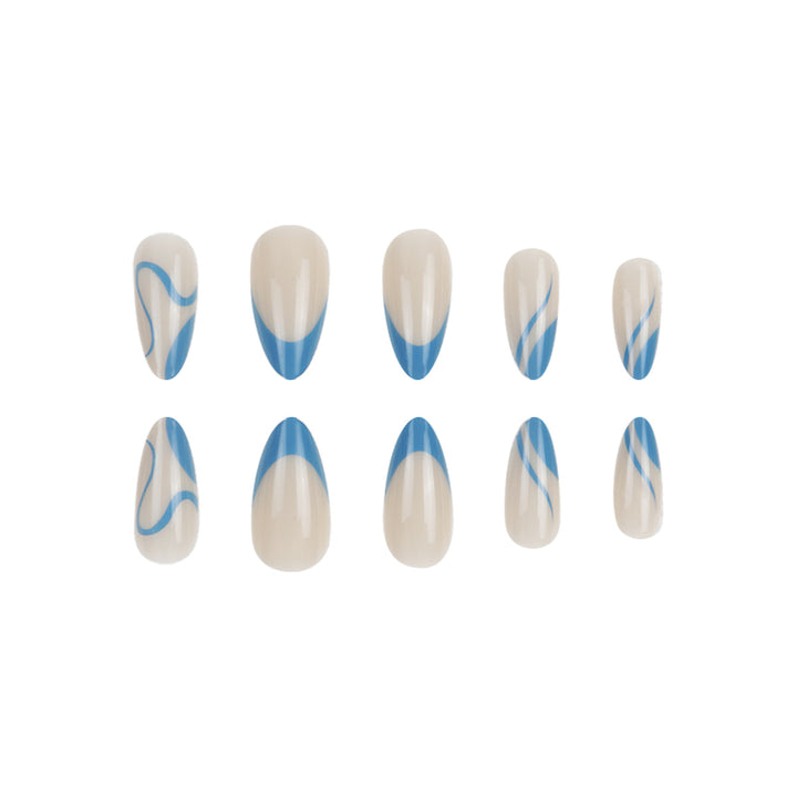 Artistic Pointed Press-On Nails Kalsten