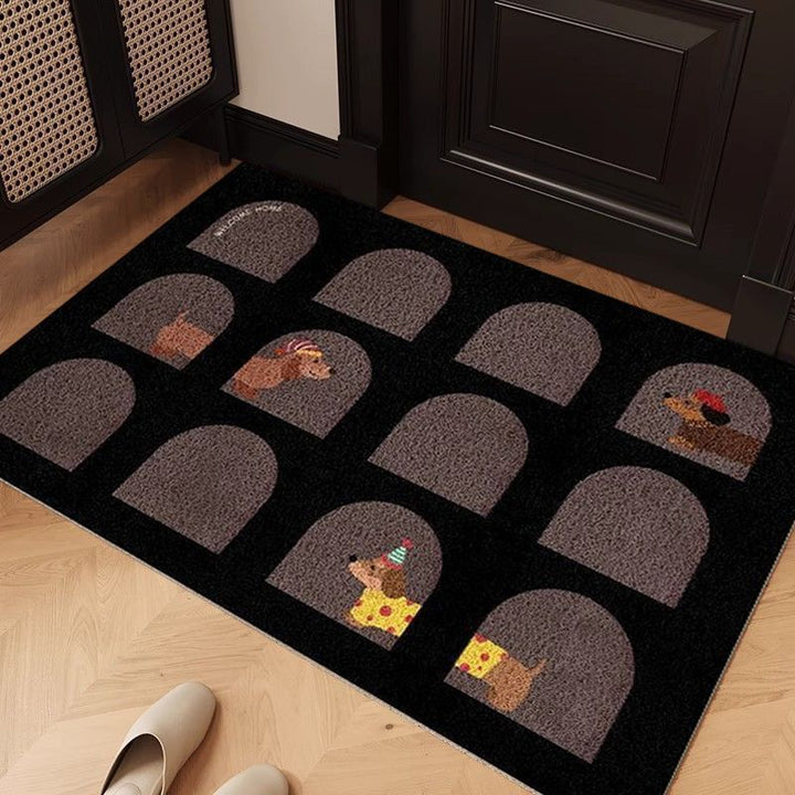 Playful Dog-Themed Entrance Mat