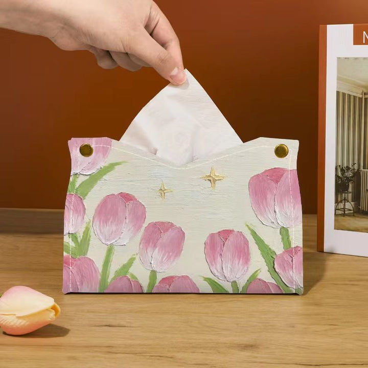 Artistic Floral Tissue Box Cover Kalsten