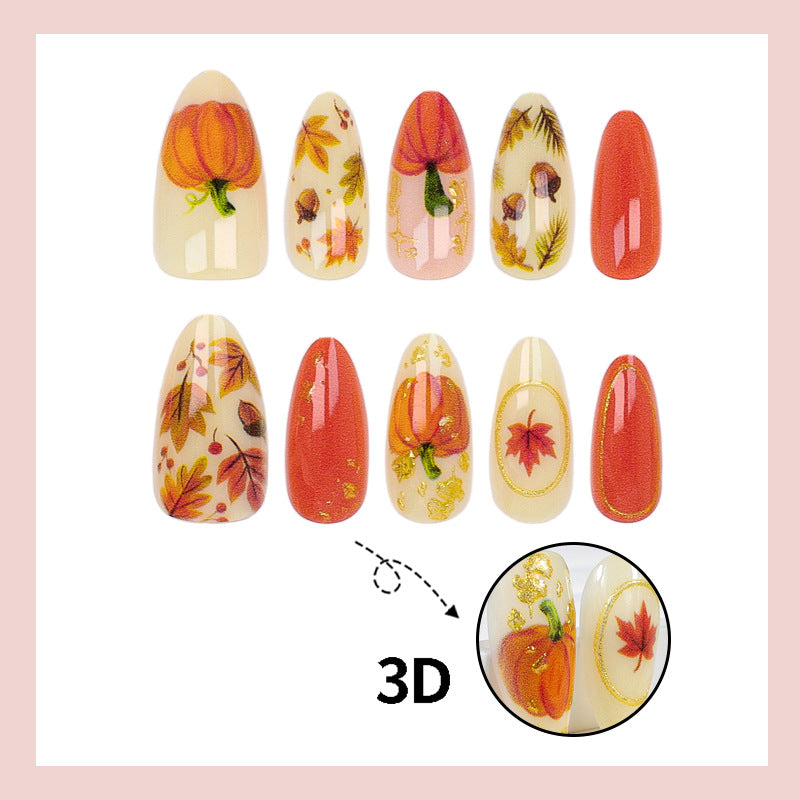 Artificial nail set with autumn motifs Kalsten