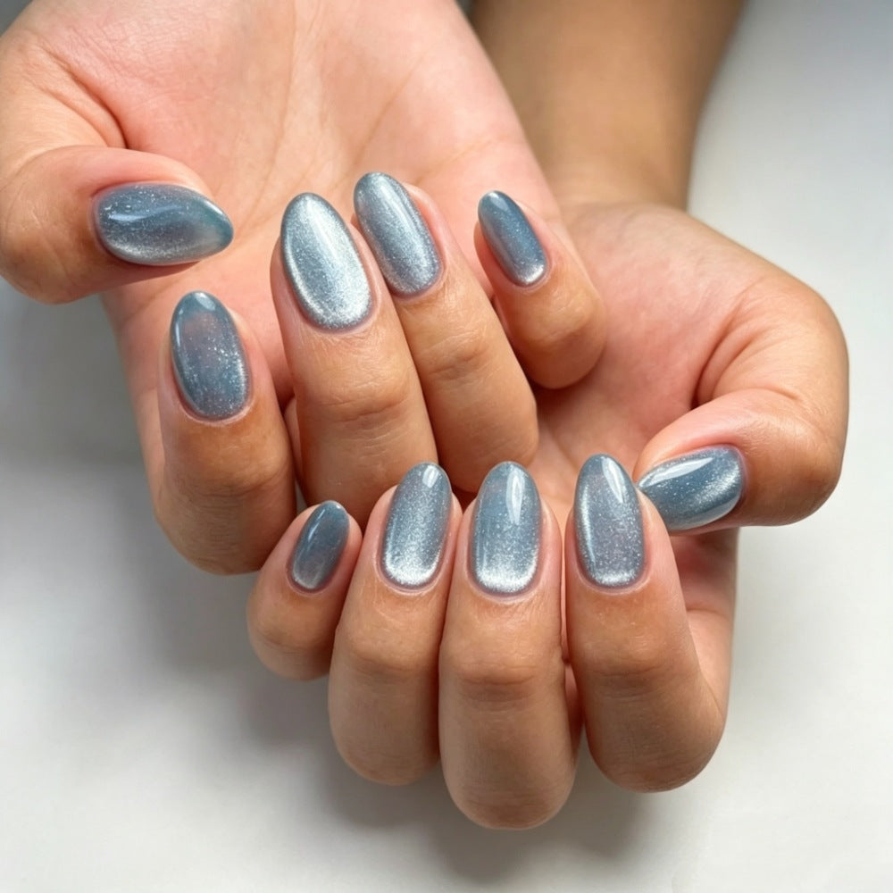 Artificial nails with shimmering metallic finish Kalsten