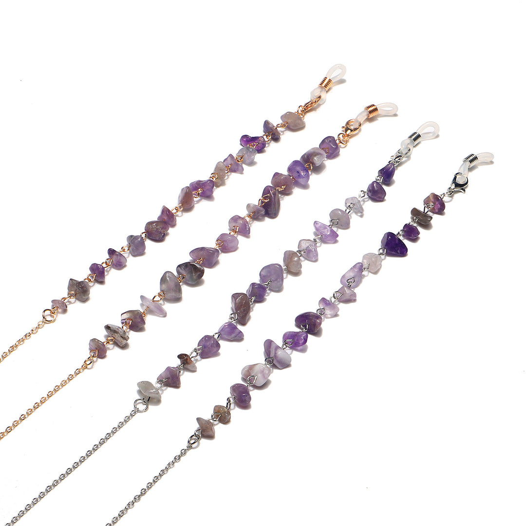 Natural Amethyst Crystal Eyewear Chain Kalsten