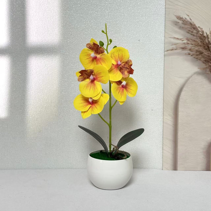 Realistic Artificial Orchid Plant Arrangement for Indoor Decor