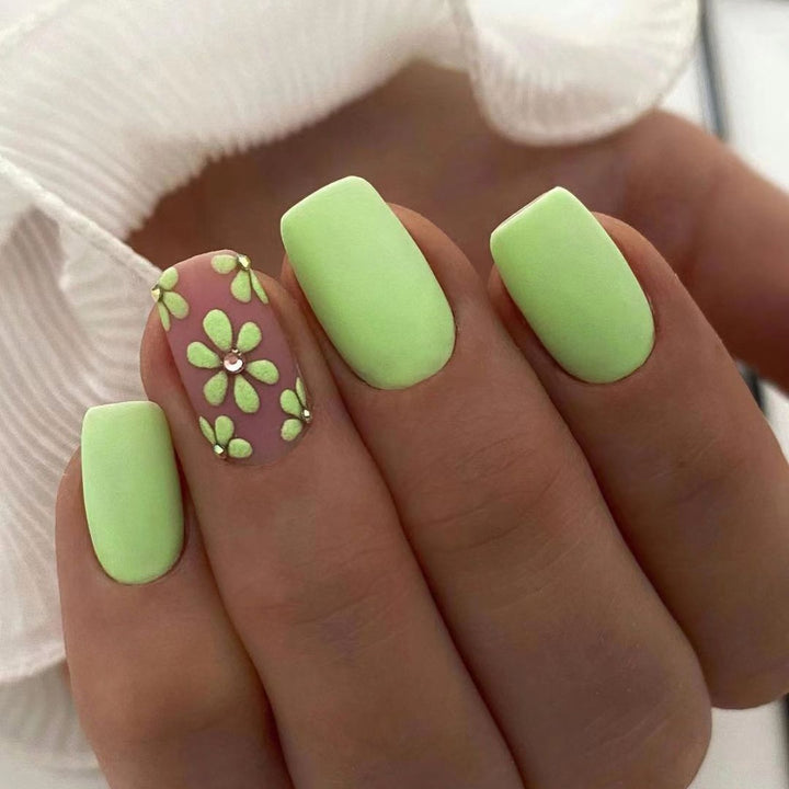 Floral Design Press-On Nails Kalsten